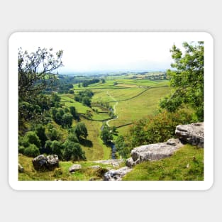 View From The Top Of Malham Cove #1 Sticker